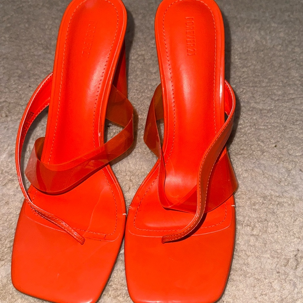 Forever 21 Orange Heel, Brand New, NEVER WORN, sz 9